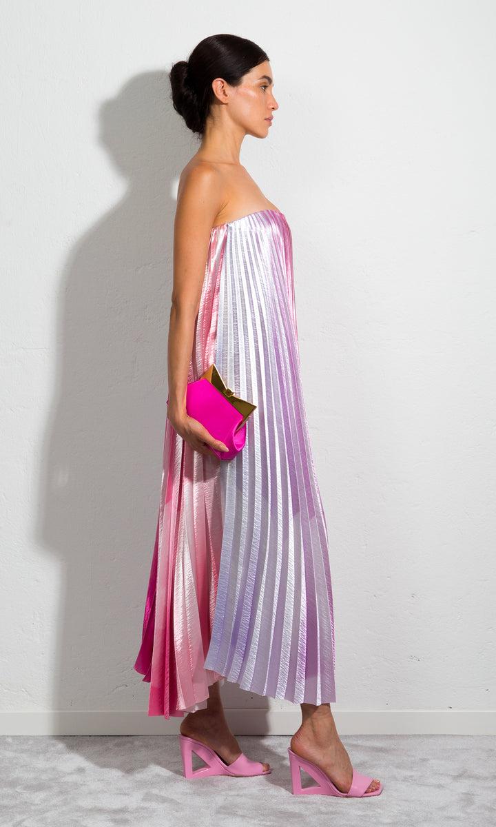 Sara Battaglia Plissé Dress Online