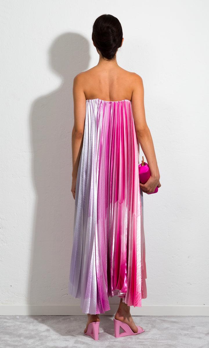 Sara Battaglia Plissé Dress Online