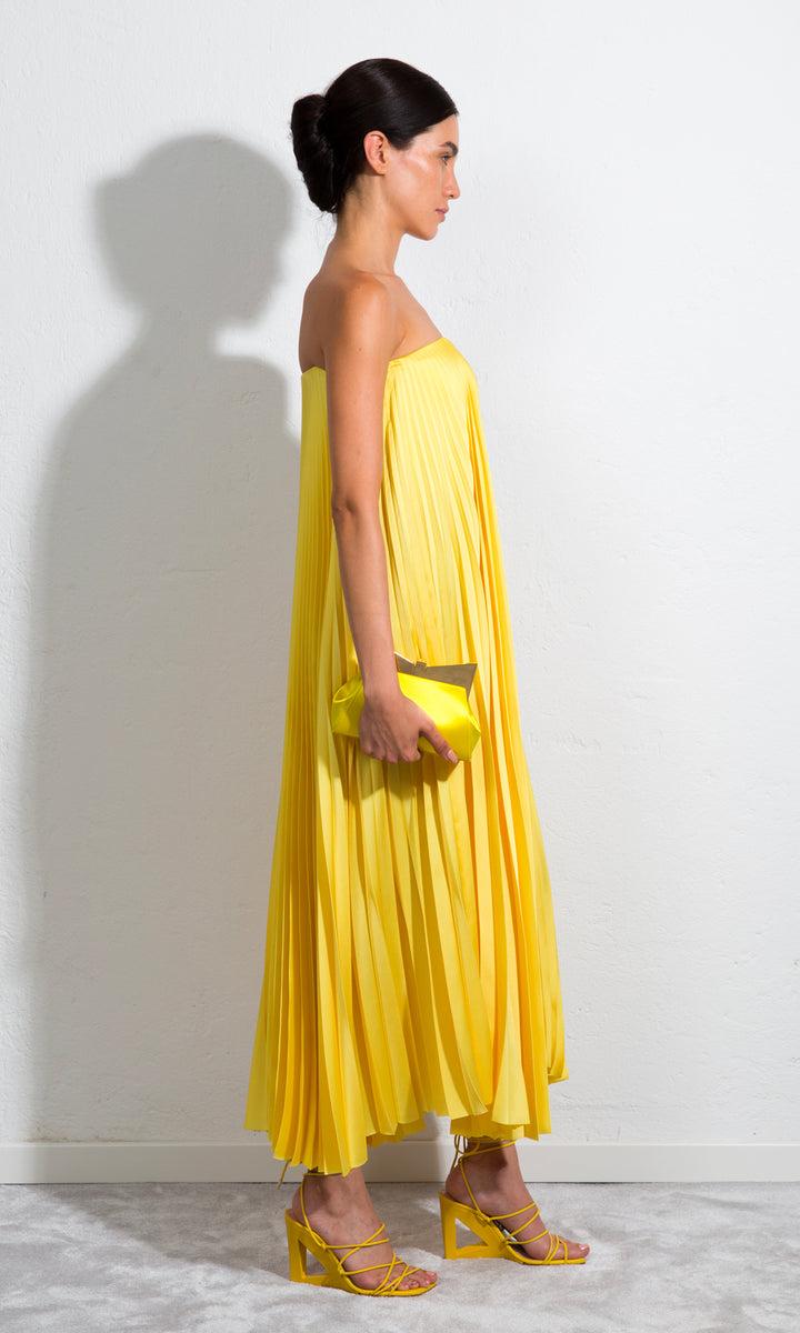 Sara Battaglia Plissé Dress Offerte