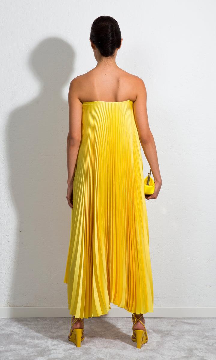 Sara Battaglia Plissé Dress Offerte