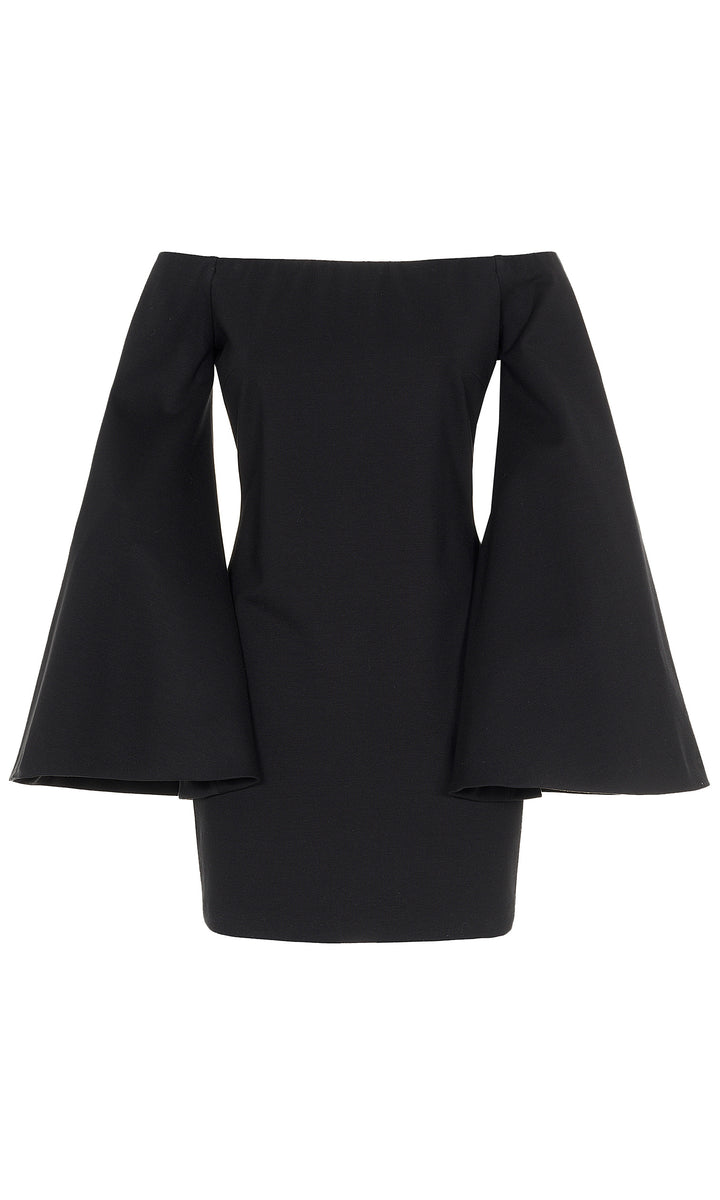 Sara Battaglia Wide sleeves jersey mini dress Fino Al -60%