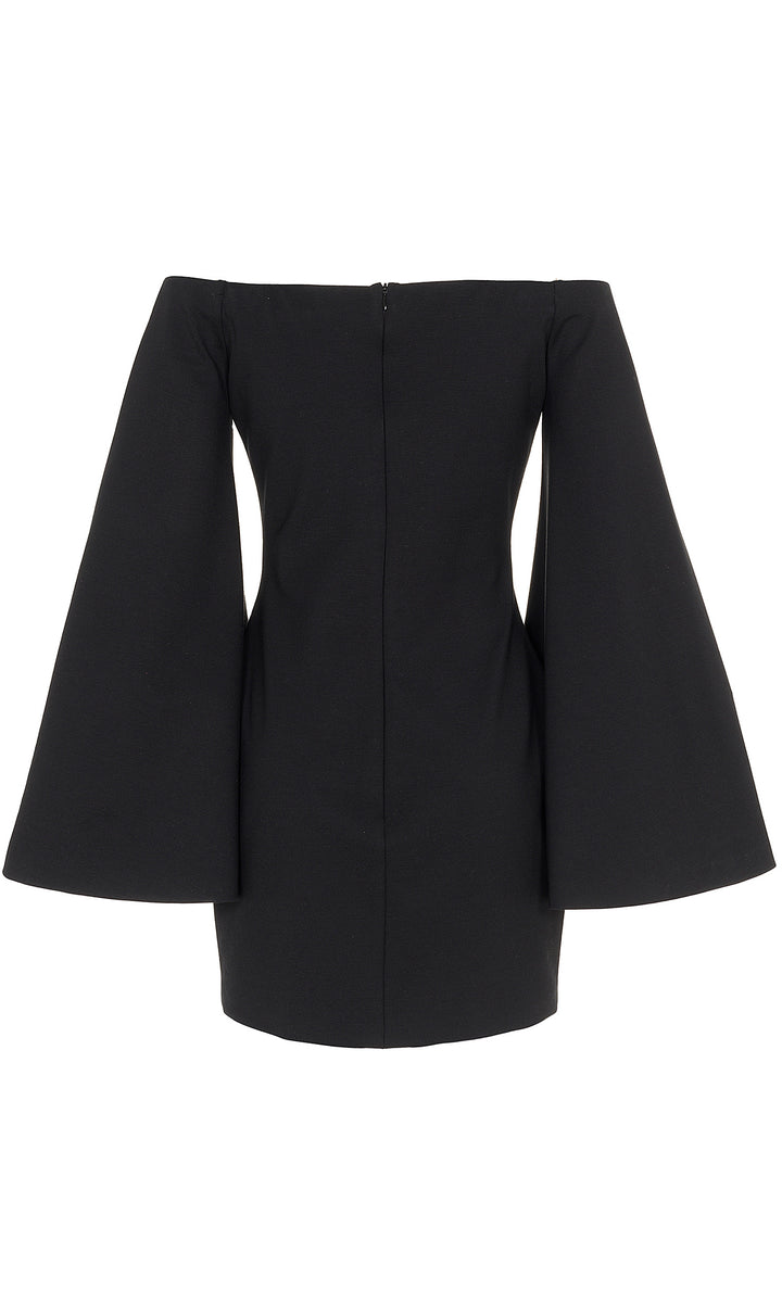 Sara Battaglia Wide sleeves jersey mini dress Fino Al -60%