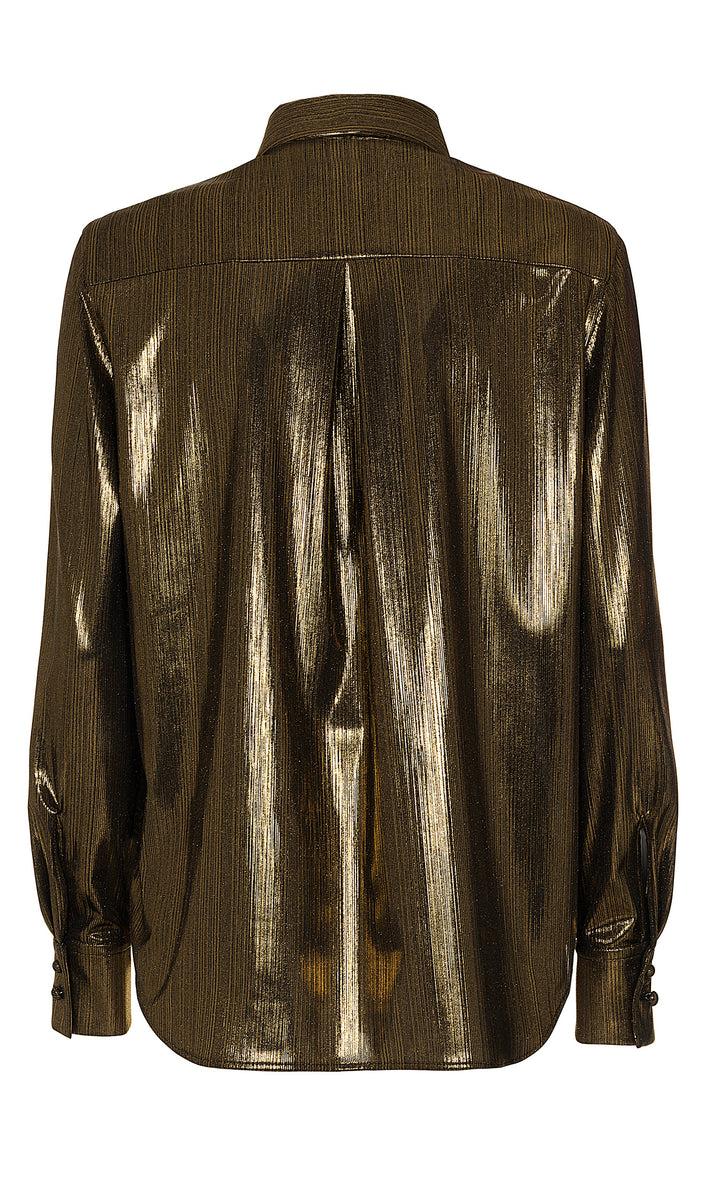 Sara Battaglia Lurex bow shirt Sottocosto