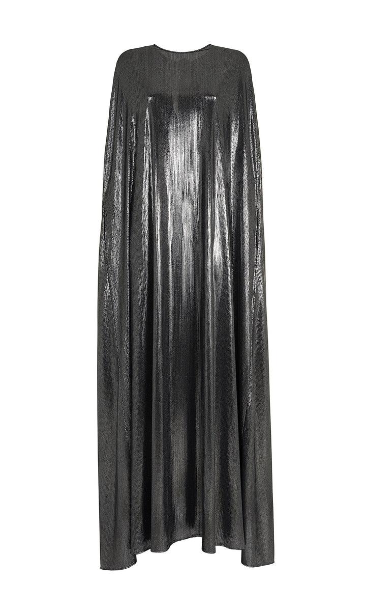 Sara Battaglia Lurex cape dress Novità