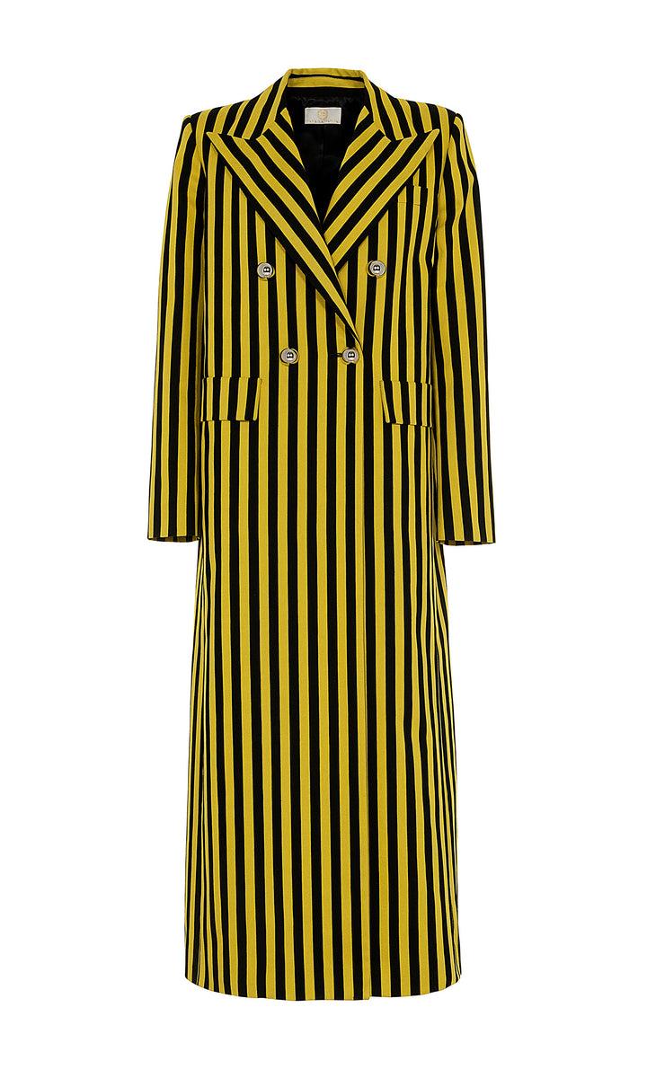 Sara Battaglia Jacquard double-breasted coat In Vendita