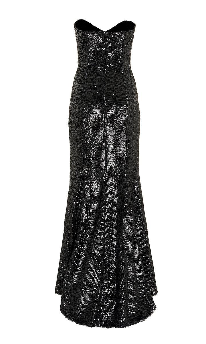 Sara Battaglia Sequins sweetheart neckline dress Offerte