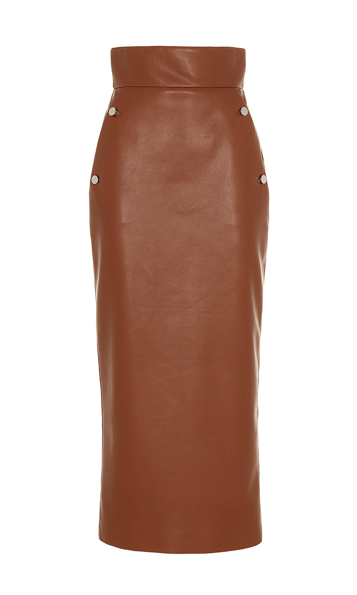 Sara Battaglia Eco-leather skirt Hotsell