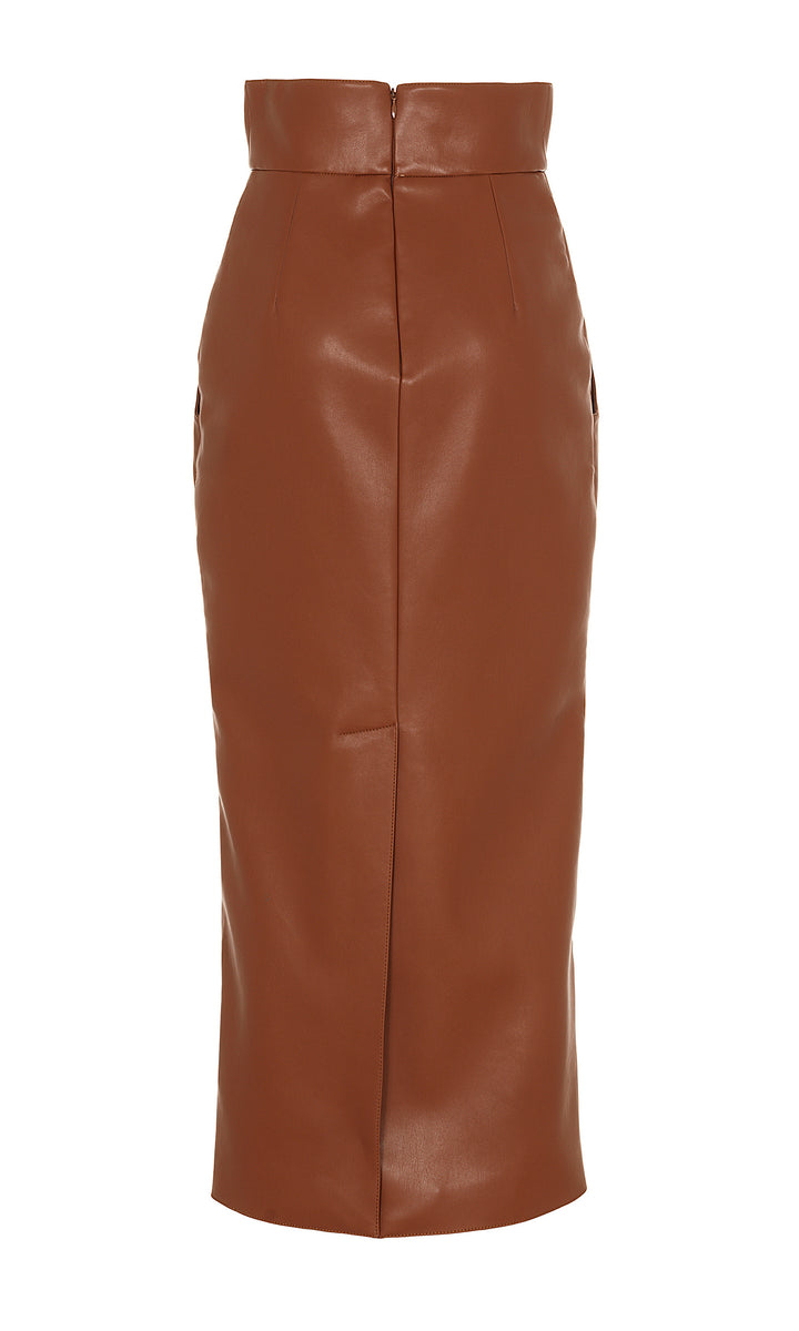 Sara Battaglia Eco-leather skirt Hotsell