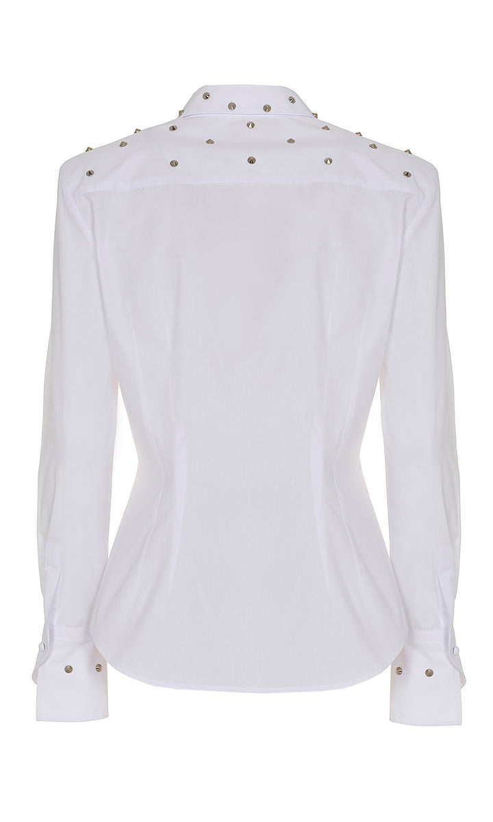 Sara Battaglia Shirt with strass Vendite Flash
