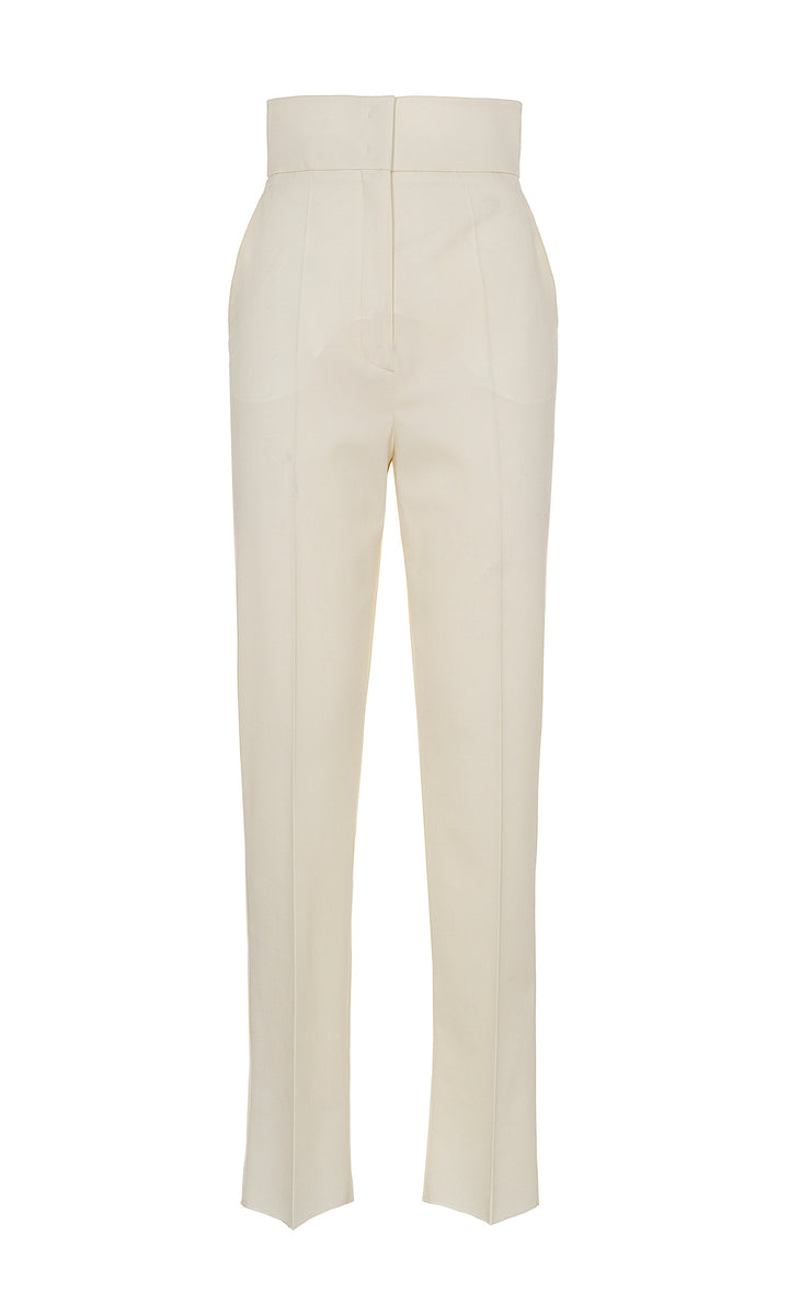 Sara Battaglia High waist cigarette pants Nuova