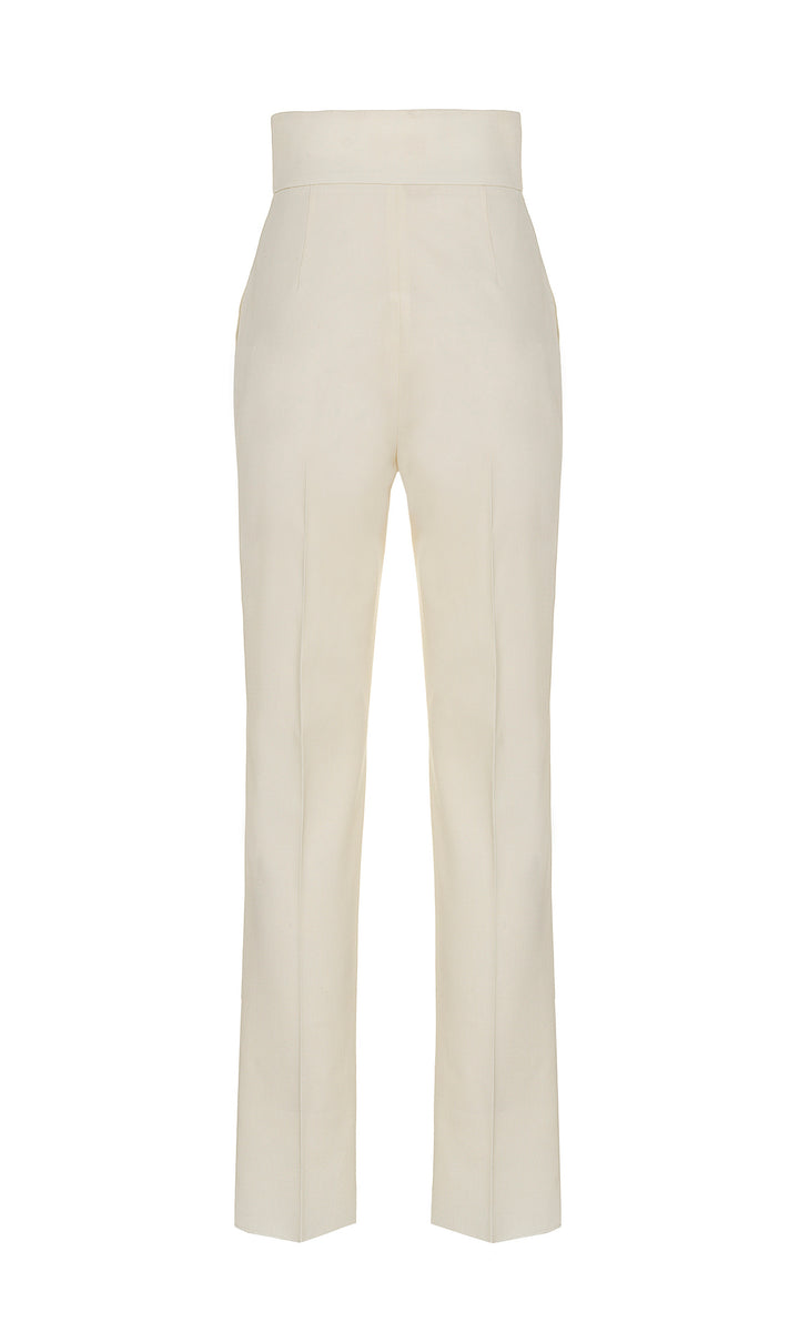 Sara Battaglia High waist cigarette pants Nuova