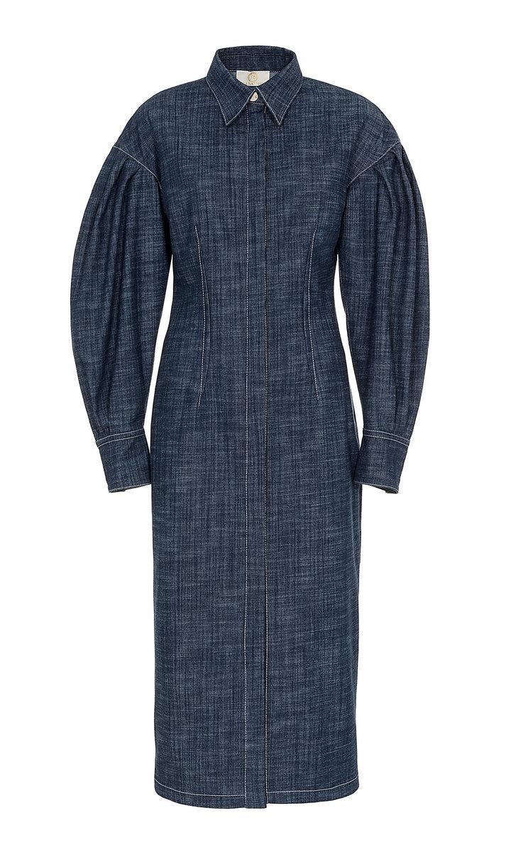 Sara Battaglia Longuette denim dress Negozi Online