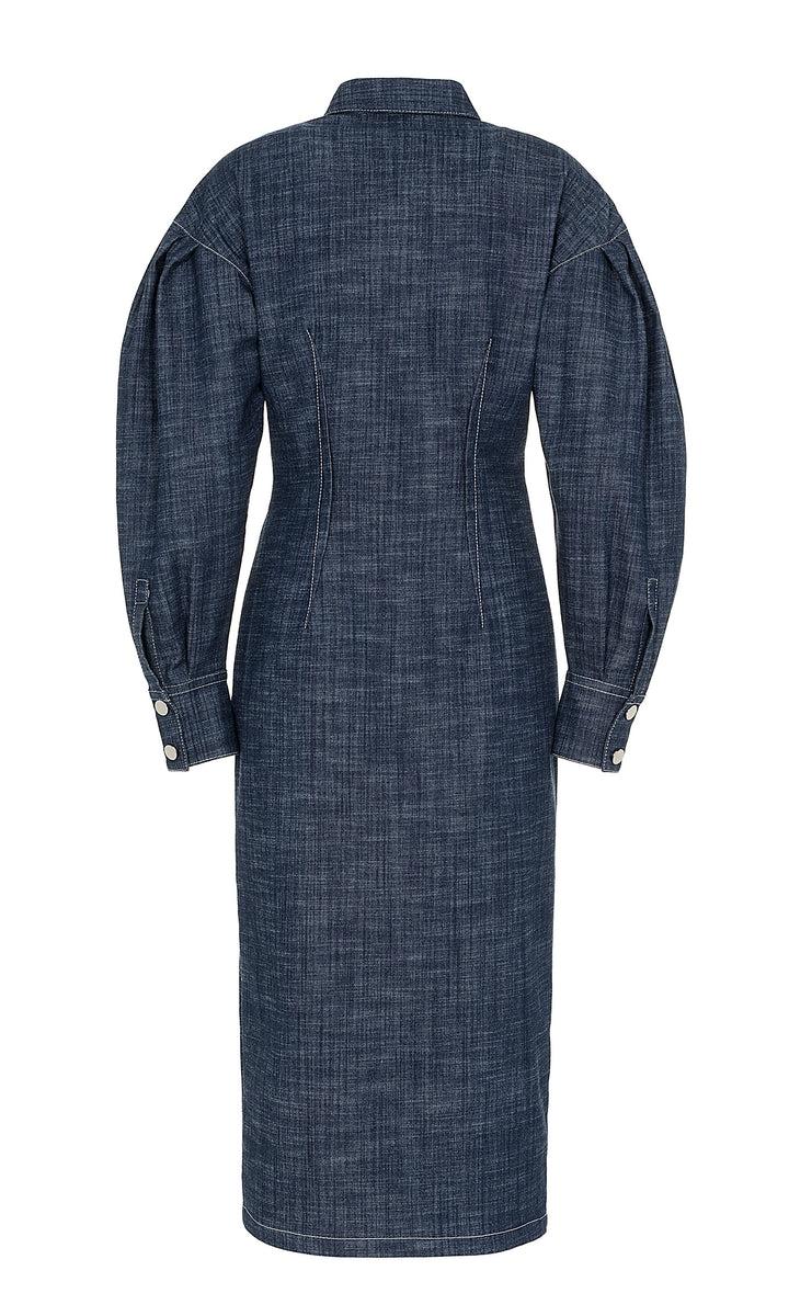 Sara Battaglia Longuette denim dress Negozi Online