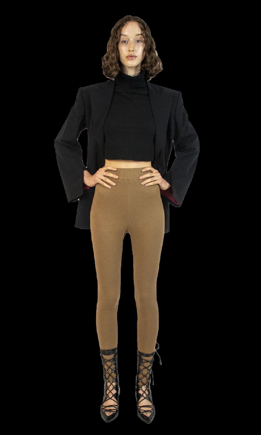 Sara Battaglia Camel Leggings Moda