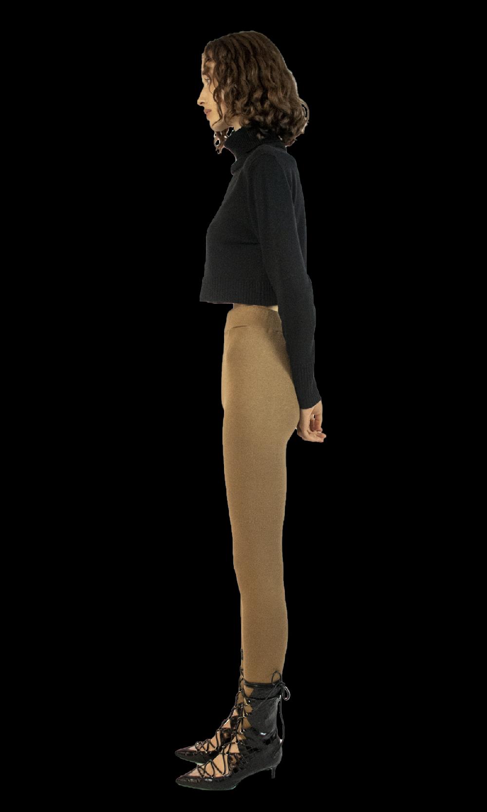 Sara Battaglia Camel Leggings Moda