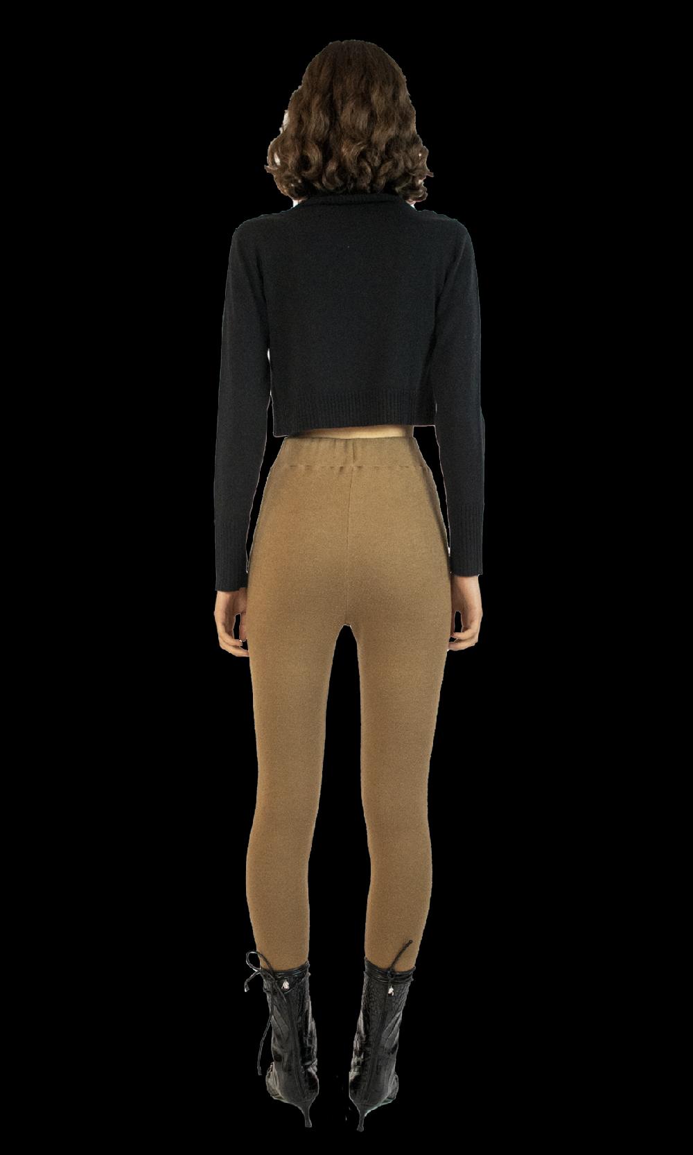 Sara Battaglia Camel Leggings Moda