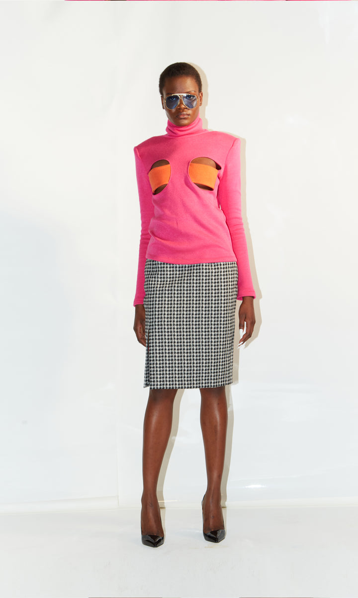 Sara Battaglia Holes Turtle Neck Italy