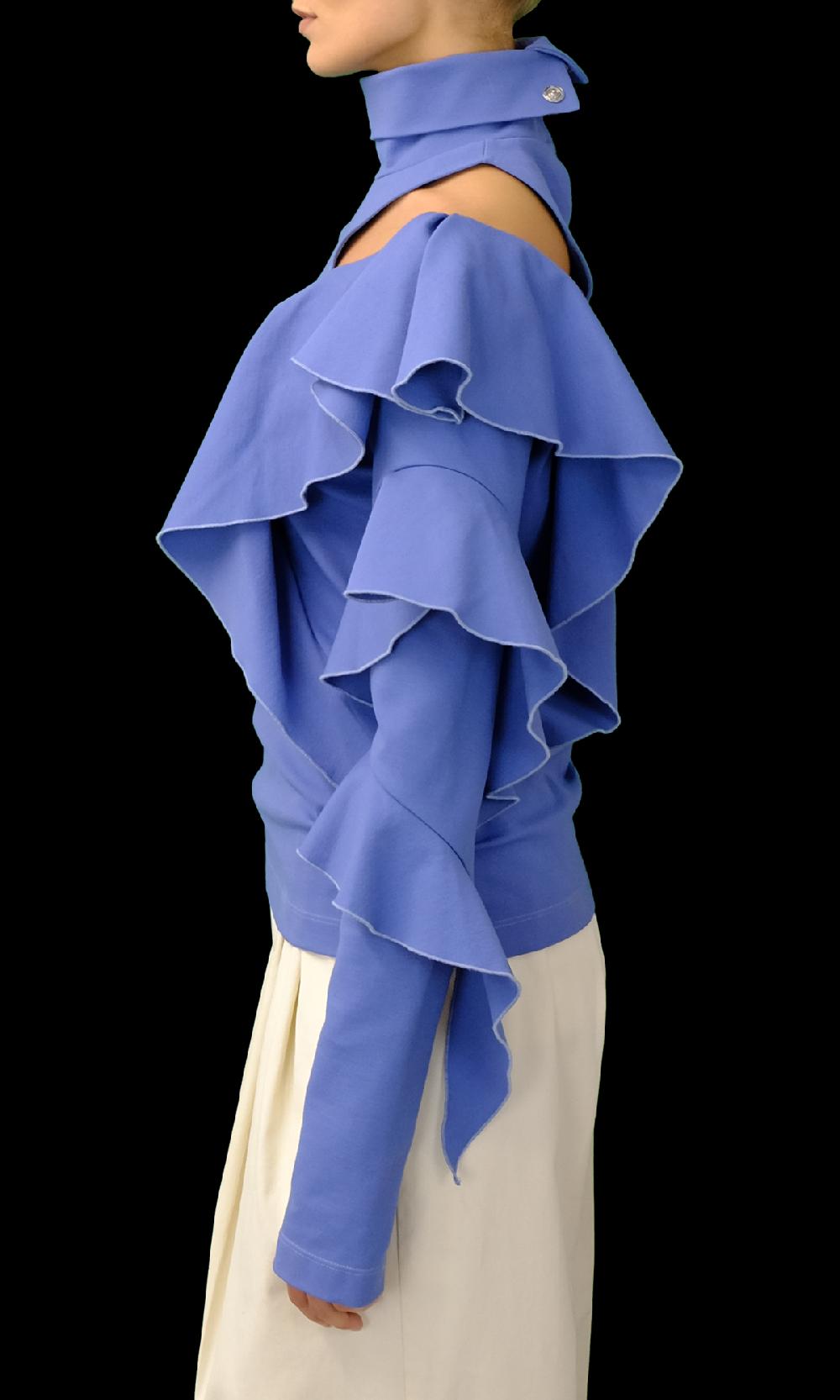 Sara Battaglia Ruffles Top Consegna Veloce
