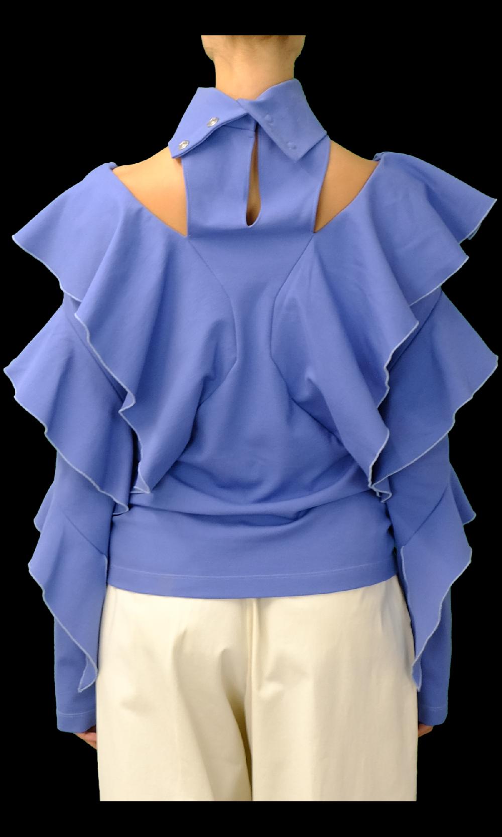 Sara Battaglia Ruffles Top Consegna Veloce