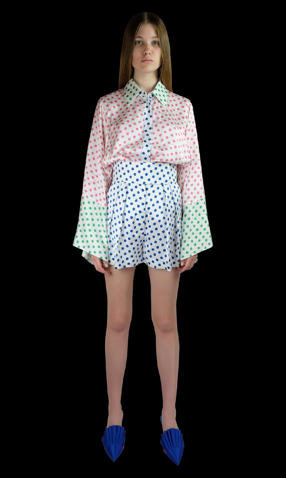 Sara Battaglia Blue Pois Shorts Soddisfazione Garantita