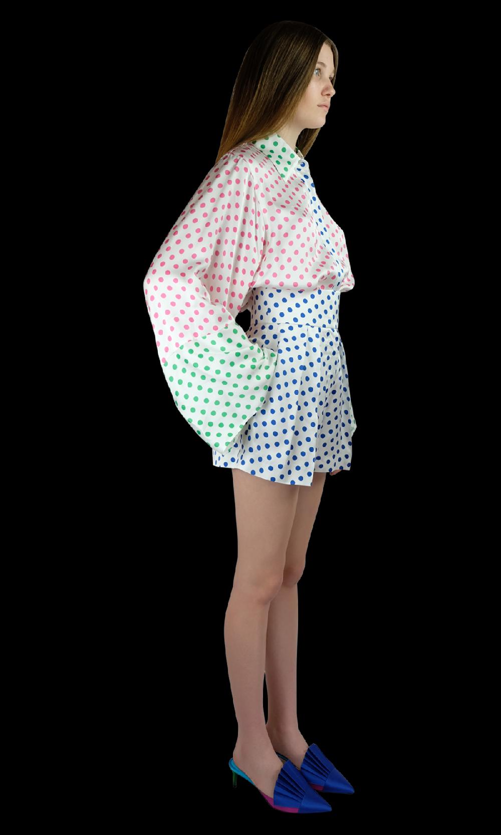 Sara Battaglia Blue Pois Shorts Soddisfazione Garantita