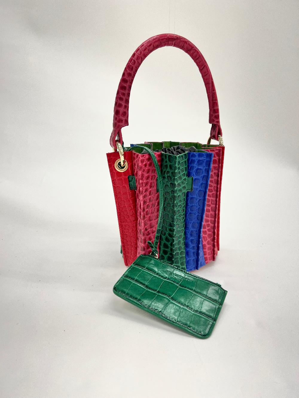 Sara Battaglia Plissé Mini Bucket Shopping Online