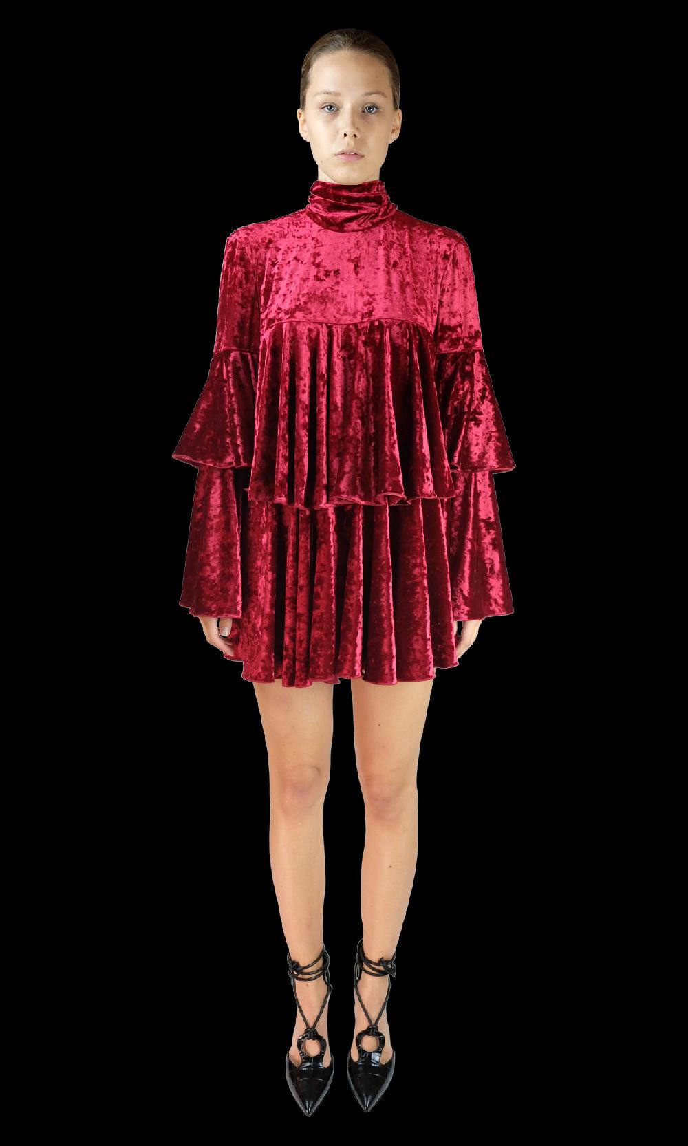 Sara Battaglia Ruffles Dress In Linea