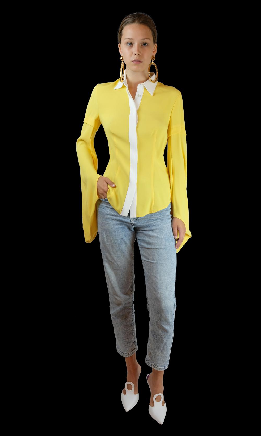 Sara Battaglia Yellow Shirt Vendita