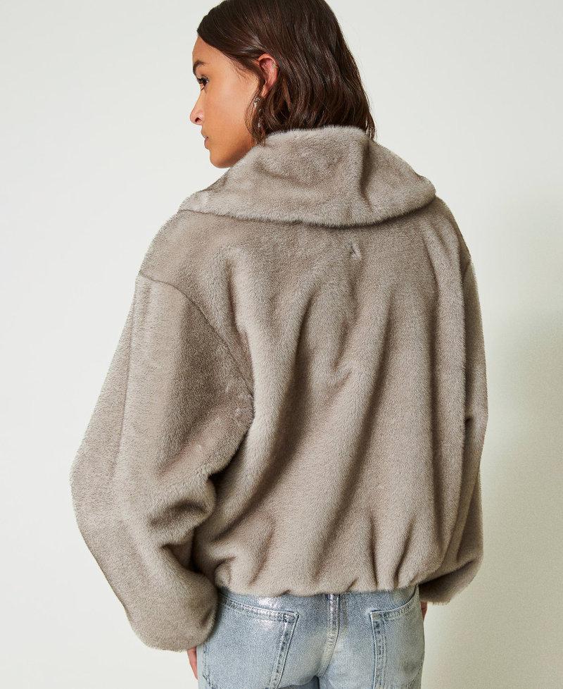 Scee by twin set Giacca corta in faux fur Moda