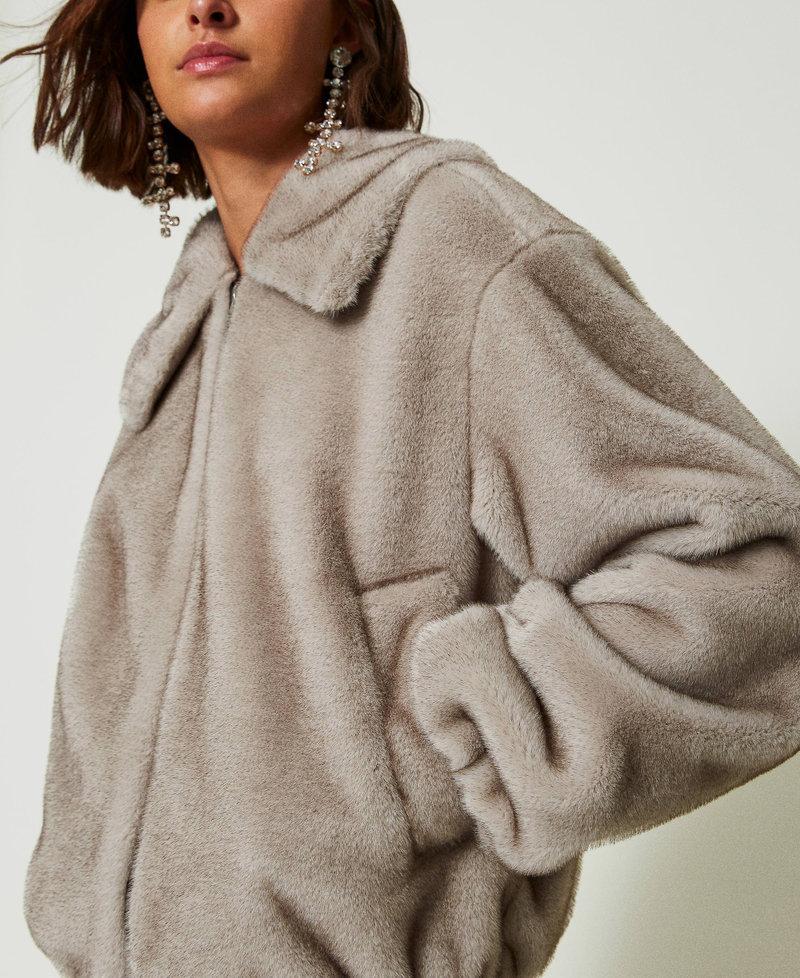 Scee by twin set Giacca corta in faux fur Moda