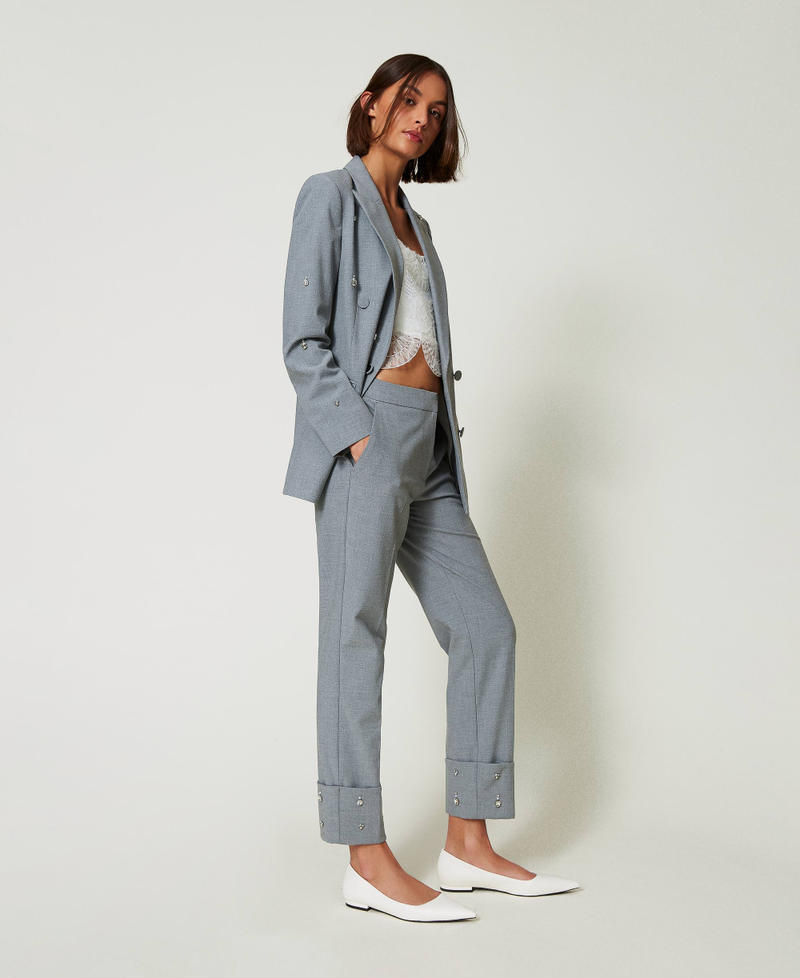 Scee by twin set Pantaloni con ricami a mano 2025