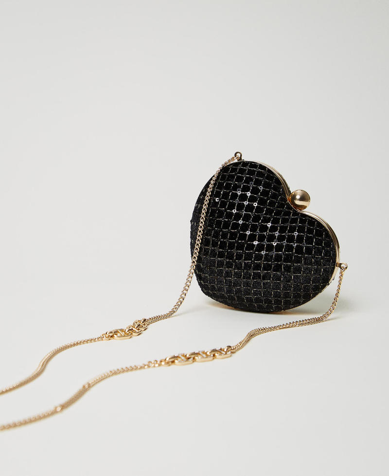 Scee by twin set Clutch 'Coup de coeur' in velluto ricamato Vendita