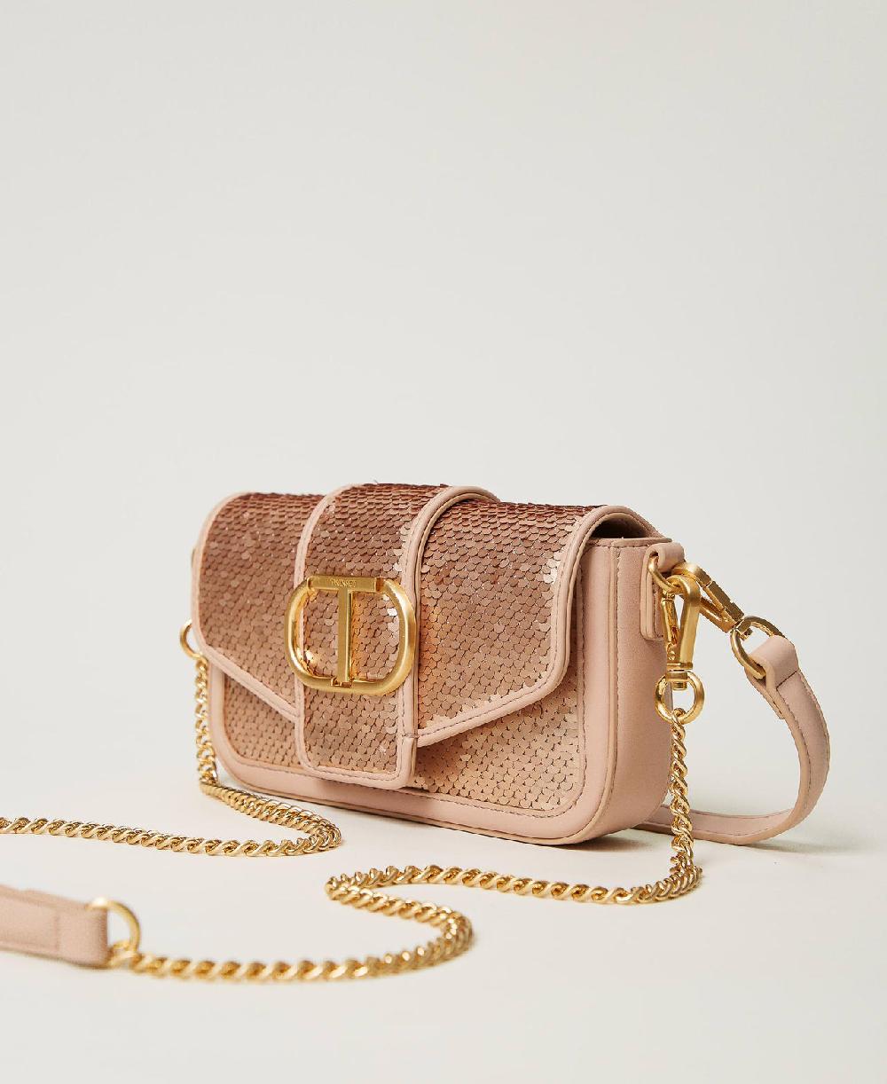 Scee by twin set Borsa a tracolla 'Amie' con paillettes Pezzi Unici