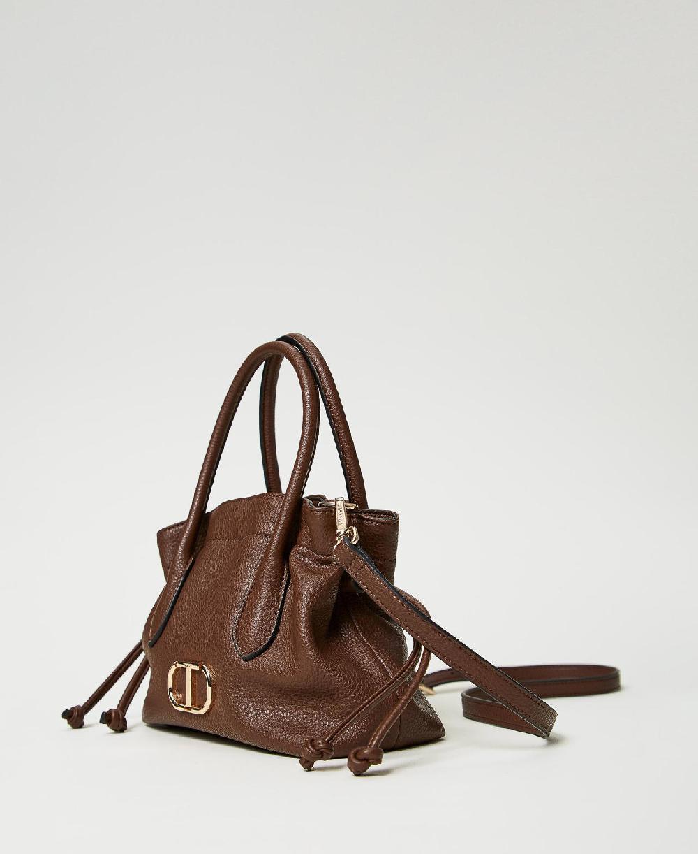Scee by twin set Borsa a tracolla con Oval T e coulisse Soddisfazione Garantita