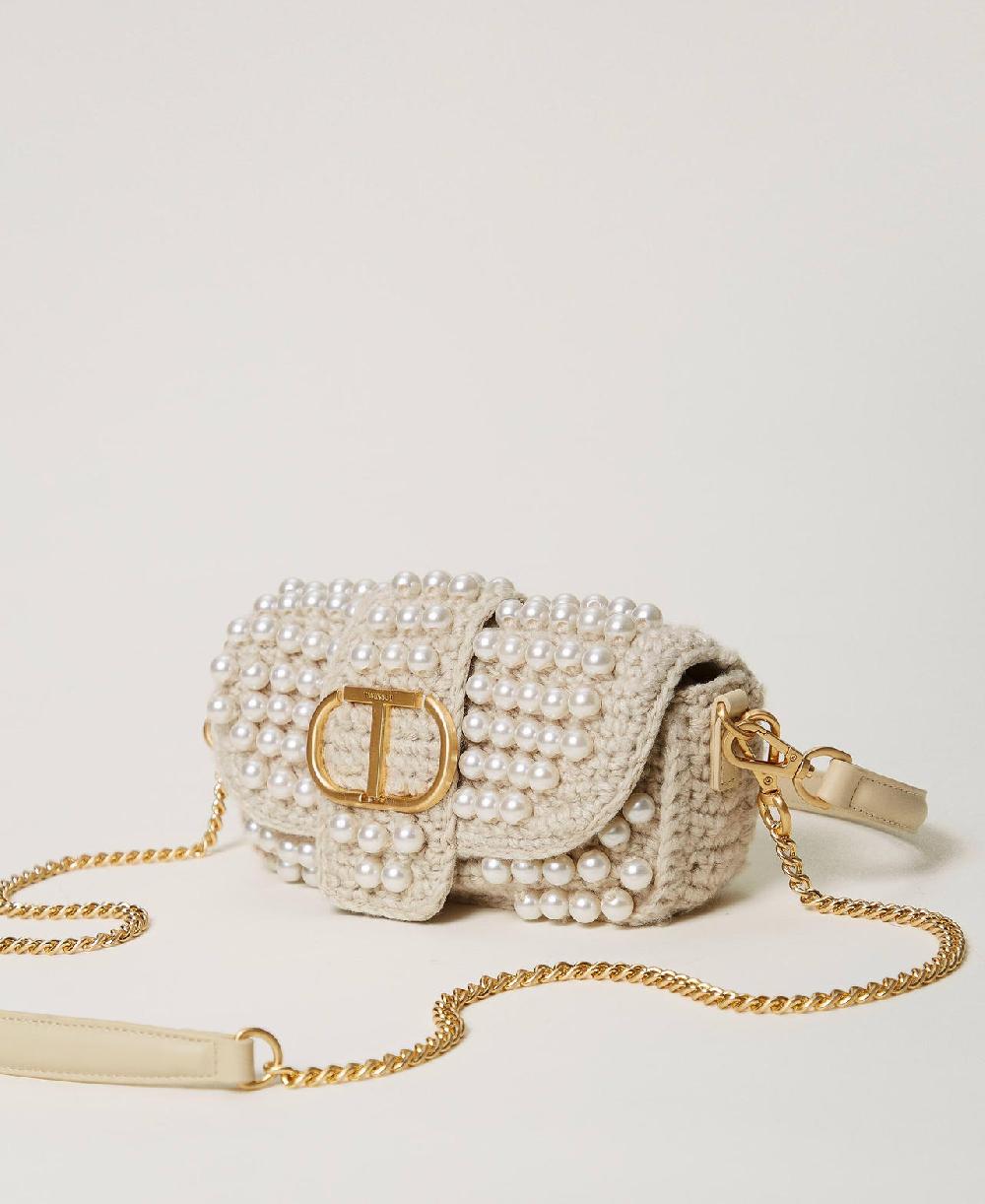 Scee by twin set Borsa a tracolla 'Amie' piccola crochet con perle Fino Al -60%