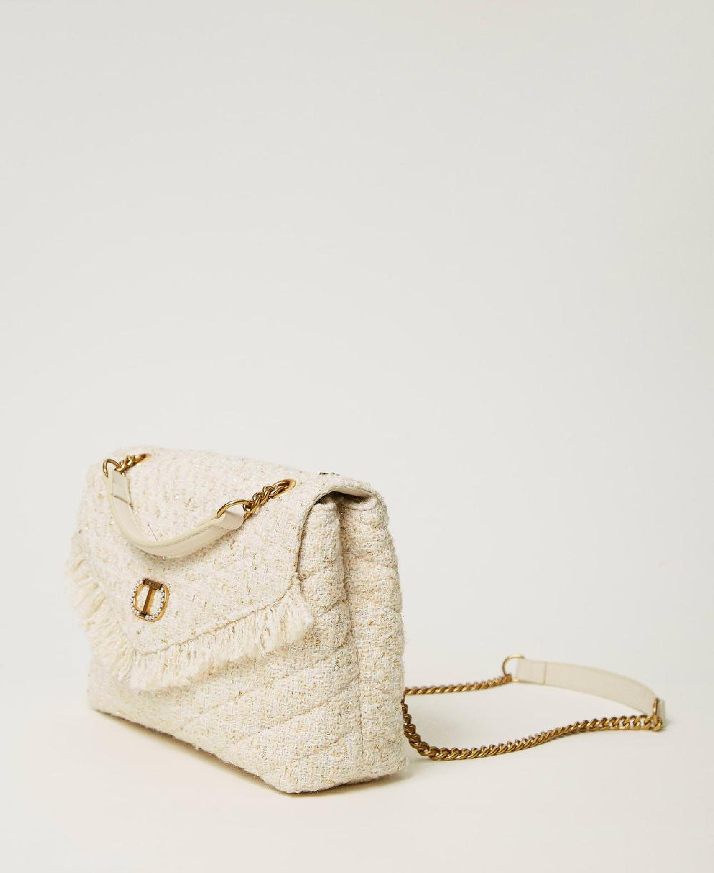 Scee by twin set Borsa a tracolla 'Dreamy' media in tweed Prezzo Ridotto