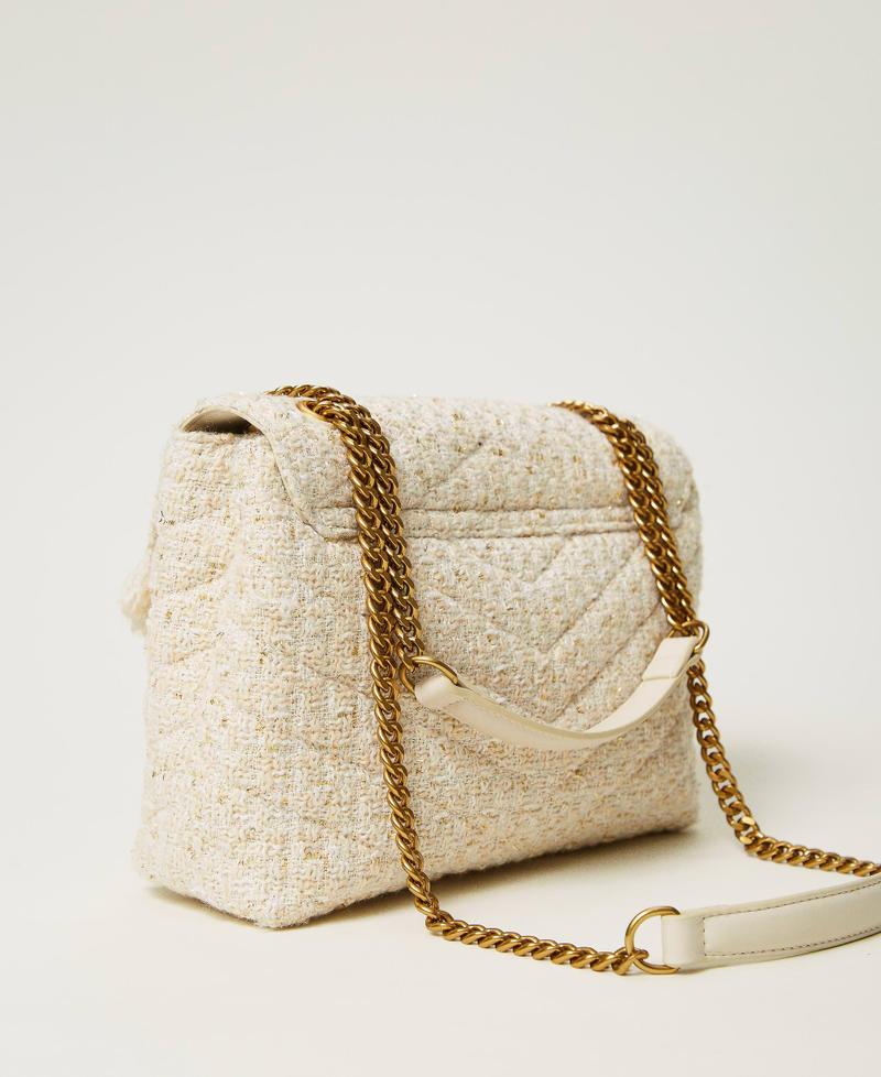 Scee by twin set Borsa a tracolla 'Dreamy' media in tweed Prezzo Ridotto