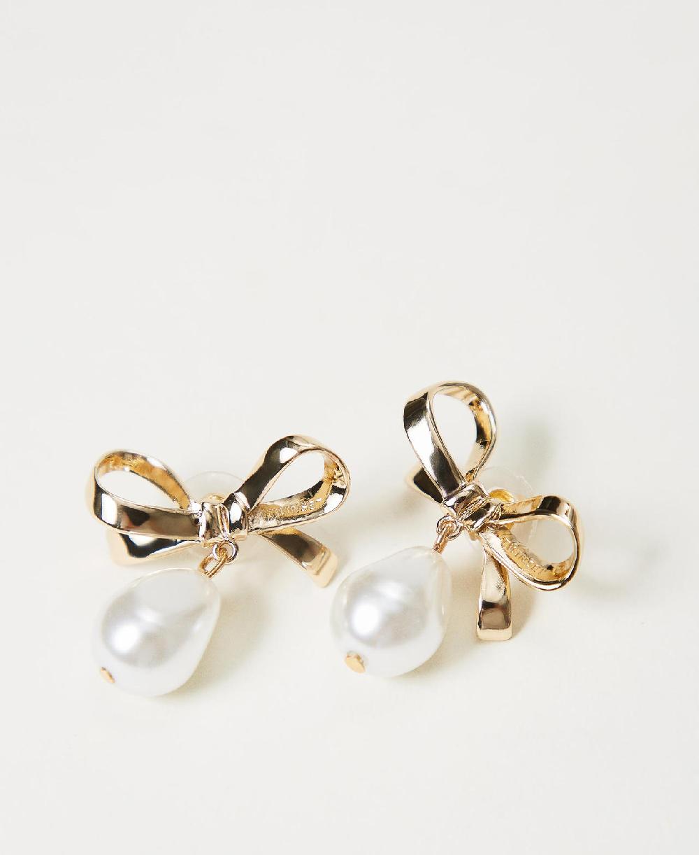 Scee by twin set Orecchini a fiocco con perla Saldi