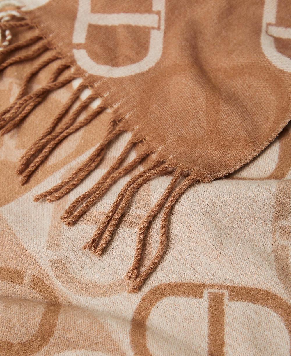 Scee by twin set Stola in panno jacquard con Oval T I Più Venduti