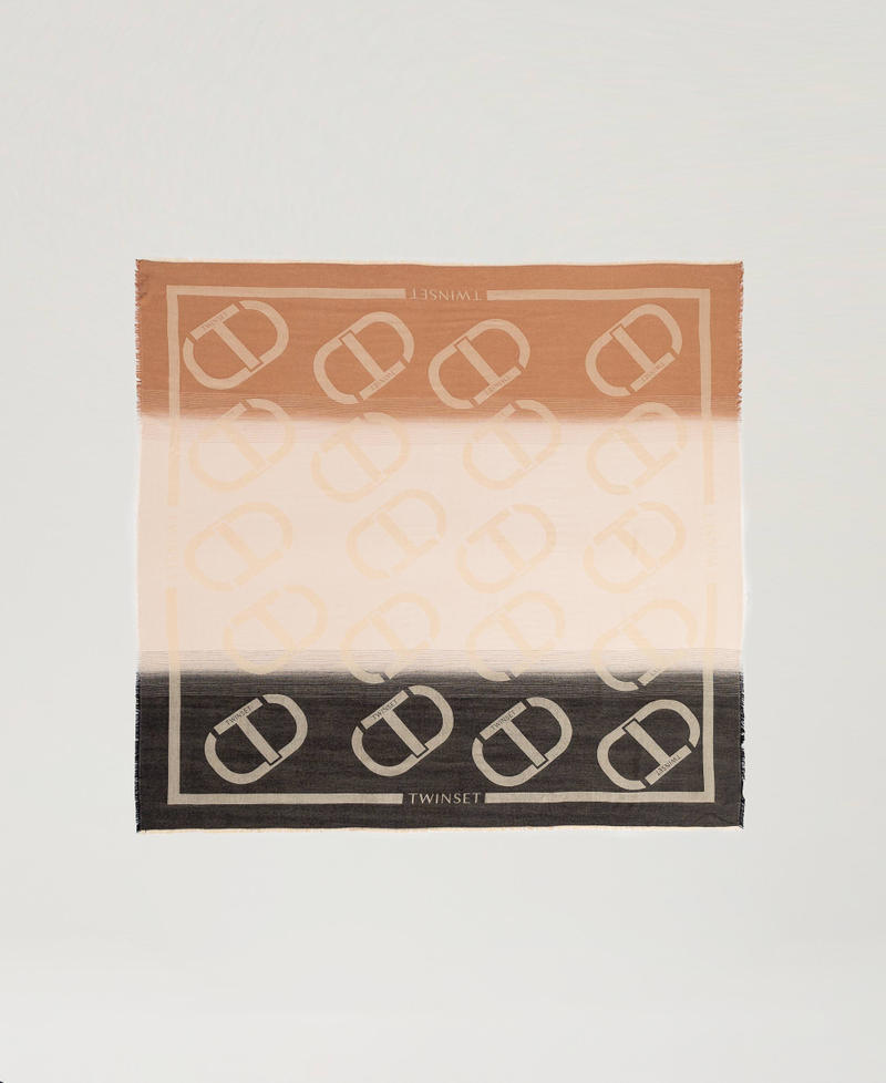 Scee by twin set Kefiah jacquard con Oval T Moda