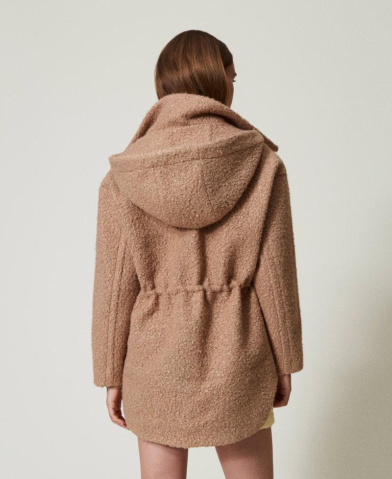 Scee by twin set Cappotto parka in panno arricciato Nuovo