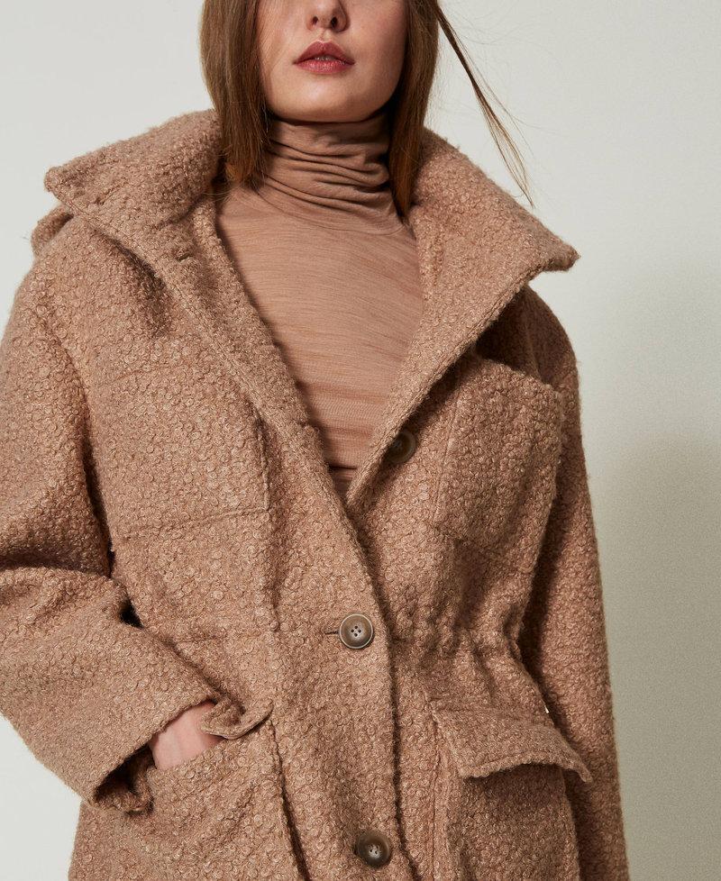 Scee by twin set Cappotto parka in panno arricciato Nuovo