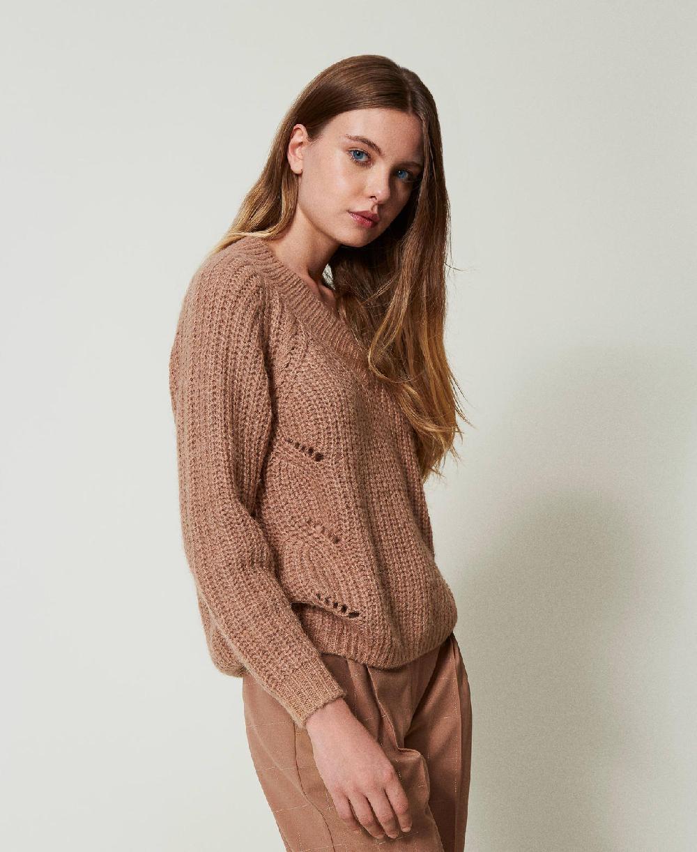 Scee by twin set Maglia a coste con trecce Vendita