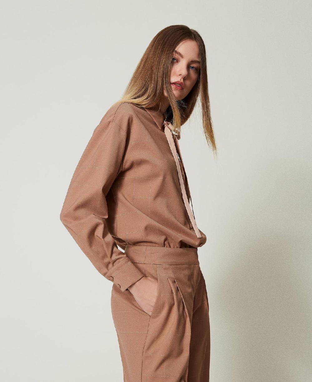 Scee by twin set Camicia check con lurex Spedizione Gratuita