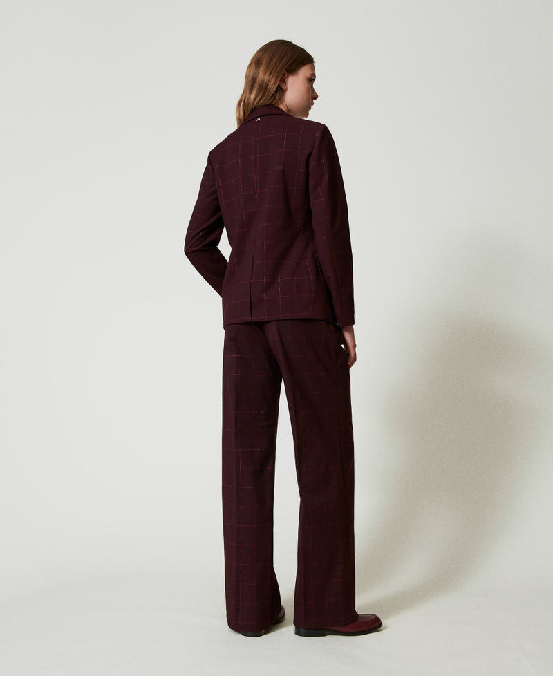 Scee by twin set Pantaloni a palazzo check con lurex Pezzi Unici