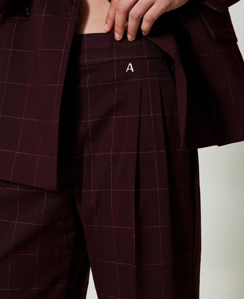 Scee by twin set Pantaloni a palazzo check con lurex Pezzi Unici