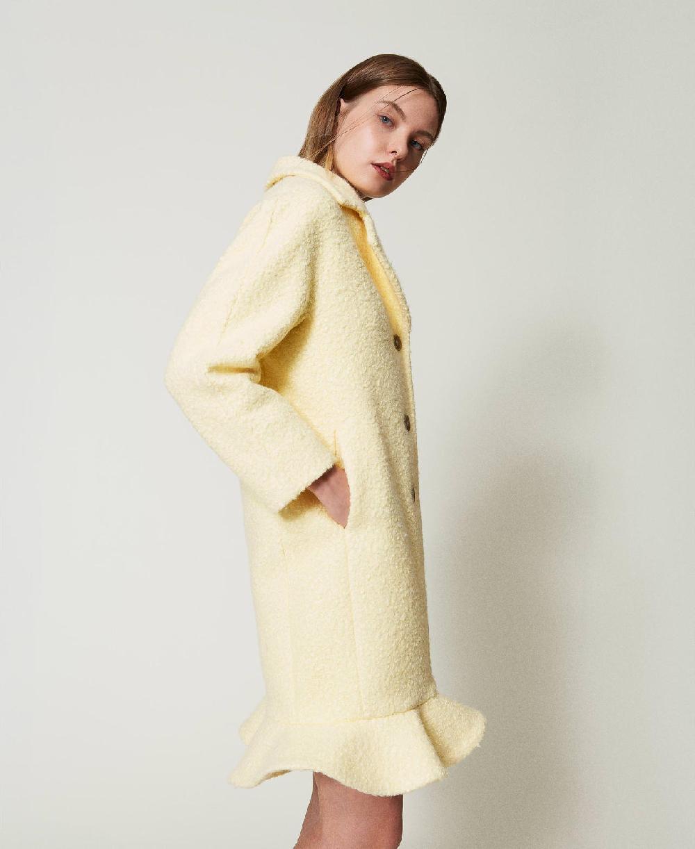 Scee by twin set Cappotto in panno arricciato Soddisfazione Garantita
