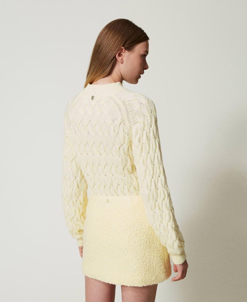 Scee by twin set Maglia lupetto in misto lana con trecce Qualità Garantita
