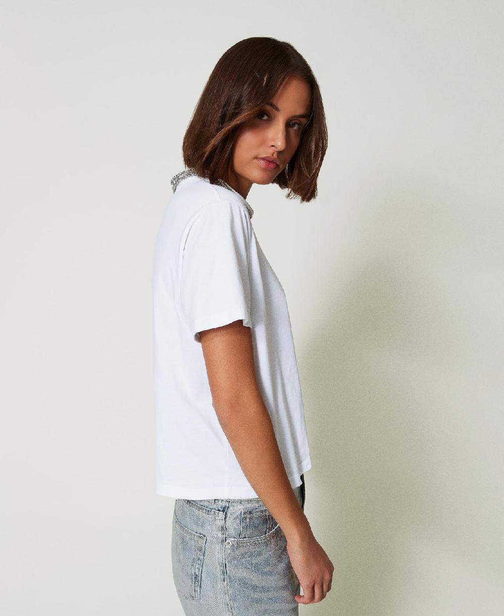 Scee by twin set T-shirt con ricamo a mano Acquista Ora