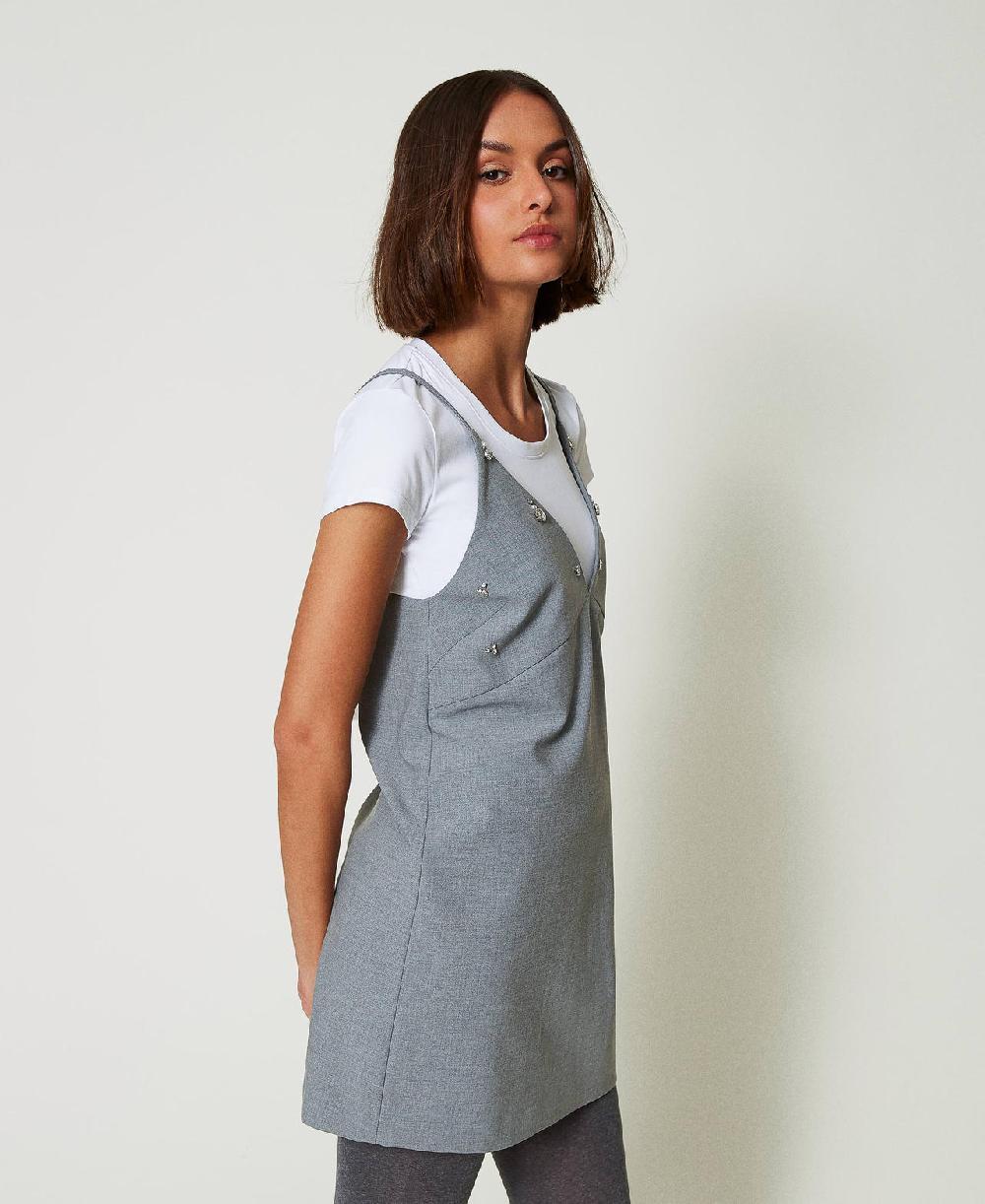 Scee by twin set Abito corto con ricami e T-shirt Promozione Limitata